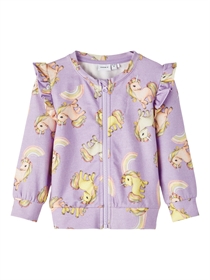 NAME IT Enhjørning Sweat Cardigan Helle Orchid Bloom